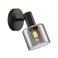 Kinkiet SANTIA czarny Italux WL-65342-1 BK+SG