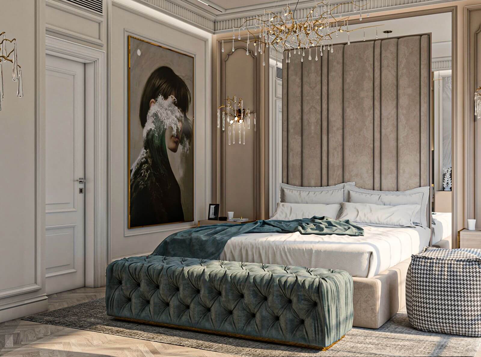 Oświetlenie art deco do sypialni jako uzupełnienie aranżacji przytulnego wnętrza!