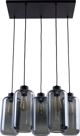 MARCO LAMPA WISZĄCA 5 PŁ LISTWA CZARNY TK Lighting 2079