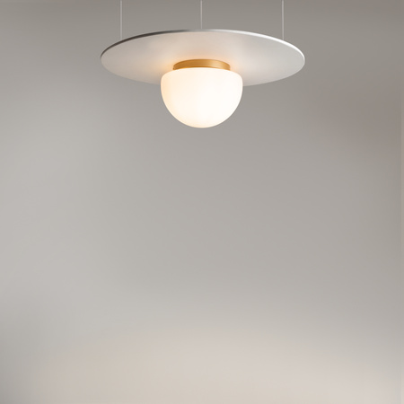 Szklana lampa sufitowa z białym kloszem 31,5cm 1xE27 Glassy MOD270CL-01G Maytoni