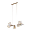Lampa wisząca beżowa z bursztynowymi kloszami LAVA SABIA 7XG9 Tk Lighting 11109