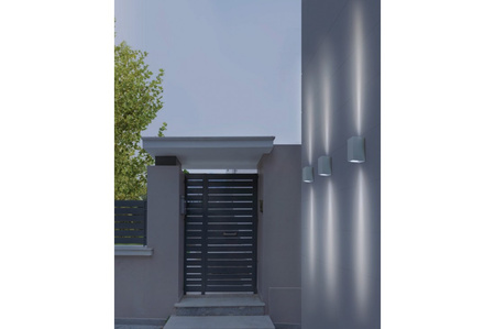 Dwukierunkowy biały kinkiet elewacyjny RIMINI 2 SQUARE WH AZZARDO AZ4314