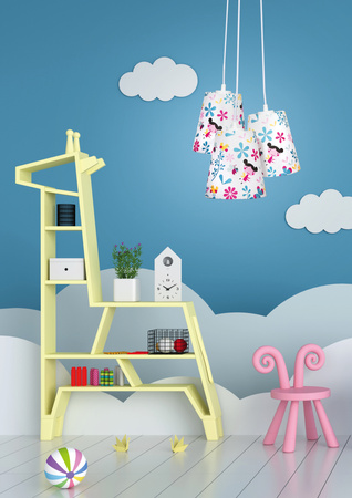 Potrójna lampa wisząca do pokoju dziewczynki GIRL 3X40W E27 Candellux 33-62949