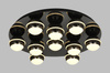 Plafon dziesiątka okrągły LED Biarritz czarny chrom Aviano Lighting 9047-1005