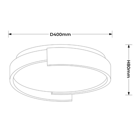 Okrągły plafon Halo 38 cm biały LED CCT Light Prestige LP-1453/1C-38 WH