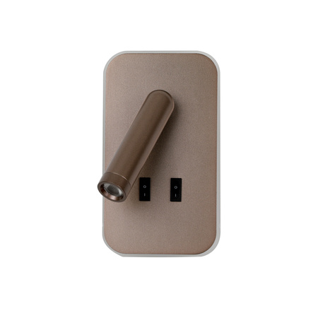 KInkiet Doria kawowy LED 3000K z dodatkowym podświetleniemItalux WL-83957-1-CF