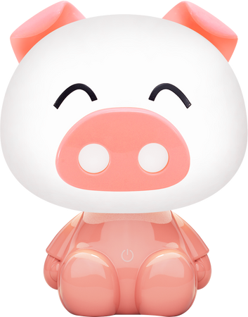 Lampka biurkowa PIG ŚWINKA LED ładowana USB Zuma Line KDR-603B-PK