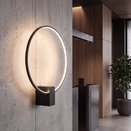 Kinkiet czarna obręcz LED o średnicy 30cm VEXA BLACK 6W Tk Lighting 18304