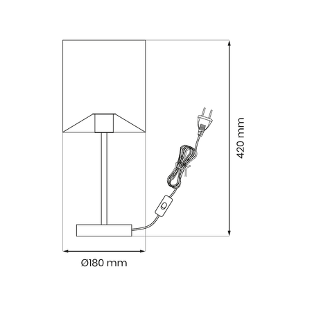 Lampka nocna MORGAN 1xE27 Milagro ML1802 - czarna lampka nocna