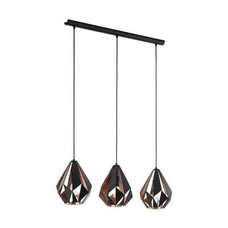 Lampa wisząca metalowa czarno miedziana CARLTON Eglo 49991
