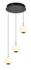 Lampa wisząca trójka okrągła LED Luberon czarny chrom Aviano Lighting 5051-305