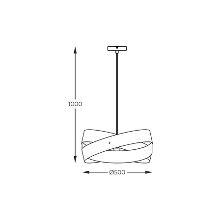 Czarna lampa wisząca metalowa TORNADO 50cm 3xE27 Zuma Line 1142