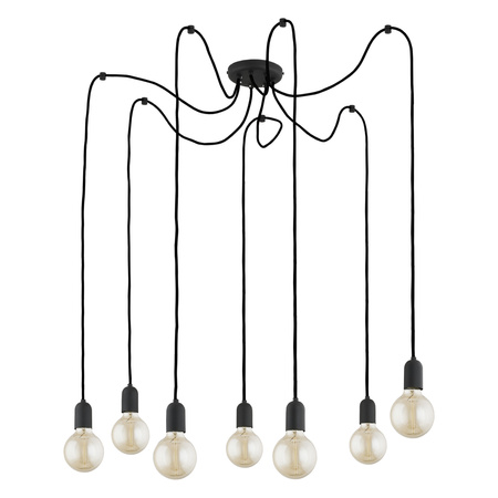 QUALLE BLACK LAMPA WISZĄCA 7 PŁ TK Lighting 2363