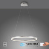  Lampa wisząca aluminiowy okrąg 58cm LED 3000K z funkcją ściemniania SwitchMo RITUS Just LIght 15394-95