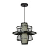Rattanowa lampa wisząca Astra czarna 1xE27 Light Prestige LP-3110/1P BK