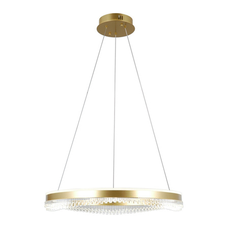 Złota lampa wisząca okrąg 60cm LED Morte Italux PND-34535-L-GD