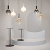 Czarna lampa wisząca z dymioną kulą LED 3000K Nebula MOD182PL-L4B3K Maytoni
