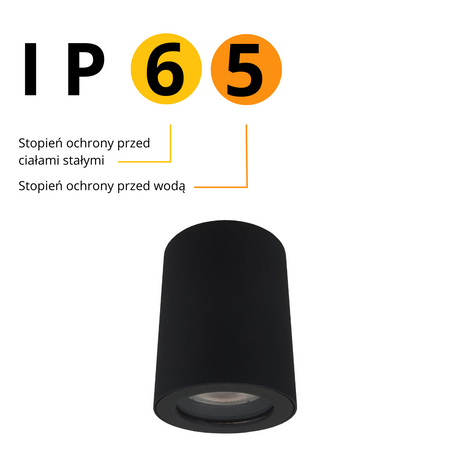 Oprawa natynkowa Faro czarna IP65 1xGU10 Light Prestige LP-6510/1SM BK