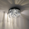 Okrągła czarna lampa sufitowa 30cm ze szklanymi zwisami KULUNKA 4xG9 Just Light 15048-18