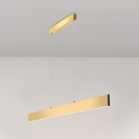 Złota lampa wisząca 118cm liniowa wąska LED 3000K Step P010PL-L30G3K Maytoni