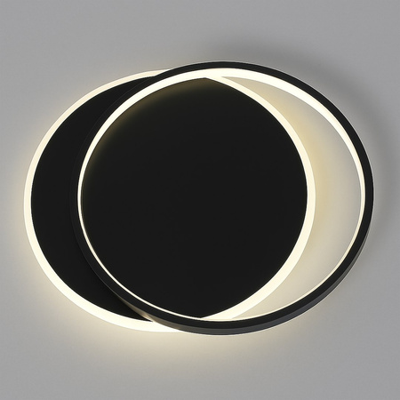 Czarna lampa sufitowa podświetlane koło z ringiem CORDOBA BLACK 30W LED 4000K Milagro ML2485