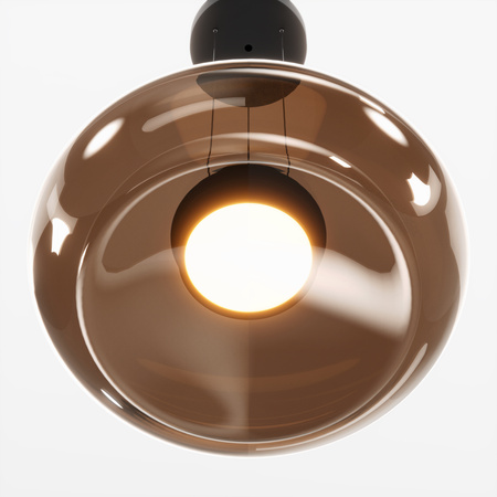 Lampa wisząca szklany brązowy klosz 45cm Bassa LED 3000K Maytoni MOD501PL-L20BK1