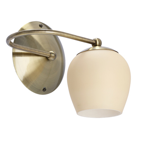 Serano lampa kinkiet patynowy 1x60W E27 klosz kremowy Candellux 21-11039