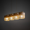 Lampa wisząca cztery abażury z juty DORMA WOOD JUTA 4xE27 Tk Lighting 11789