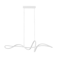 Lampa wisząca biała fala LED 3 barwy światła Mila Italux PND-23523A-WH