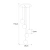 Lampa wisząca K-5551 z serii ASPEN Kaja Lighting