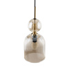 Lampa wisząca ryflowane bursztynowe szkło SOPHIA COGNAC 1xE14 Tk Lighting 11039