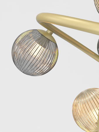 Lampa sufitowa METZ 8 złota Wofi Premium 9015-804