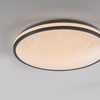 Okrągła lampa sufitowa 38cm z czarną obramówką z funkcją SwitchMo KYLE LED 3000K Just Light 14294-18