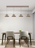 Lampa wisząca czwórka prosta Gubbio kaszmirowa Aviano Lighting 7060-413