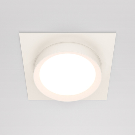 Oprawa biała wpuszczana na żarówkę GX53 o szerokości 11cm Hoop DL086-GX53-SQ-W Maytoni