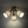 Lampa sufitowa potrójna z abażurkami i elementami drewna VAIO SABIA 3XE27 Tk Lighting 11605
