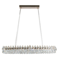 Owalna lampa wisząca kryształowa LED 3000K z trzystopniowym ściemnianiem BARLETTA 120 OVAL 3-STEP DIMM GO Azzardo AZ6905