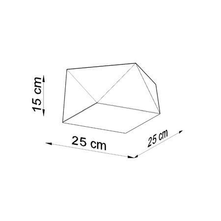 Lampa sufitowa, plafon HEXA 25 Sollux SL.0686 SL.0687 - kolor do wyboru