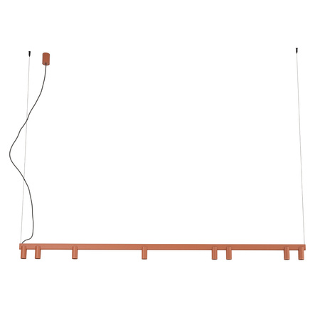 Lampa wisząca podłużna 200cm w kolorze terakota z dodatkowym podświetleniem FOURTY LINE LED VIII Nowodvorski 12424