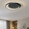 Czarna lampa sufitowa podświetlane koło z ringiem CORDOBA BLACK 30W LED 4000K Milagro ML2485