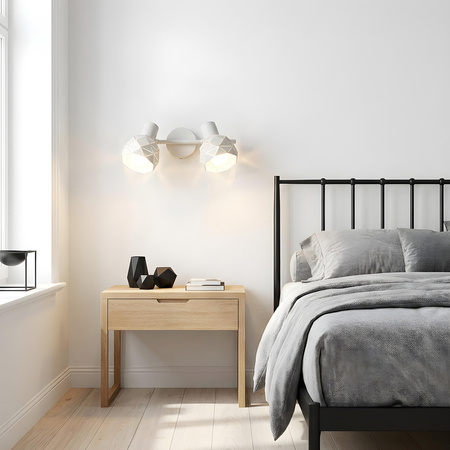 Kinkiet, spot Reus biały 2xE14 Light Prestige LP-8069/2WS WH