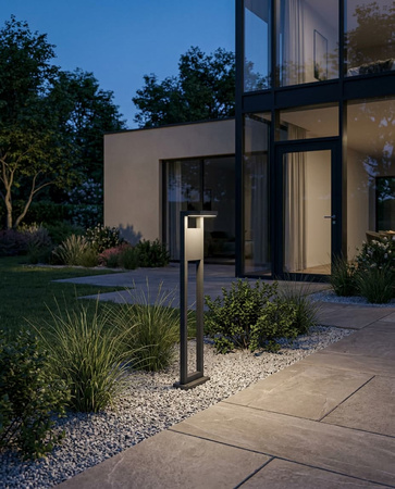Ciemnoszara lampa ogrodowa LED 80cm BERGAMO GREY Kaja Lighting  K-8252