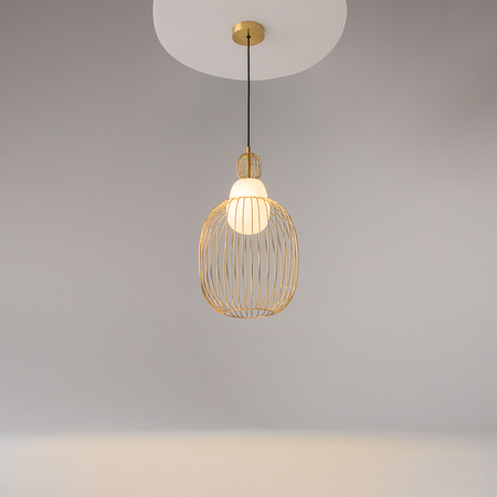 Druciana lampa wisząca ze szklanym kloszem wewnątrz Levitation MOD376PL-01G1 Maytoni