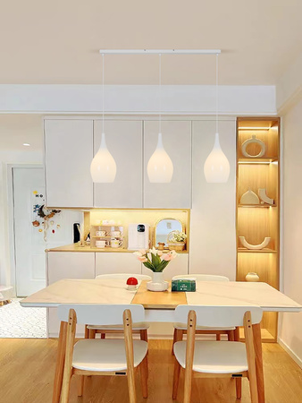 Lampa wisząca potrójna szklana BLANCO Wofi Basic 7031-0306