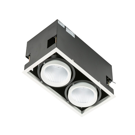 Oprawa podtynkowa sufitowa Vertico Double 4000K podwójna regulowana LED Italux GL7108-2/2X18W 4000K WH+BL