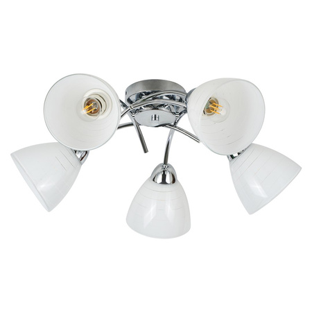 Pięcioramienna lampa sufitowa chrom CLARA 5xE27 Milagro ML2759