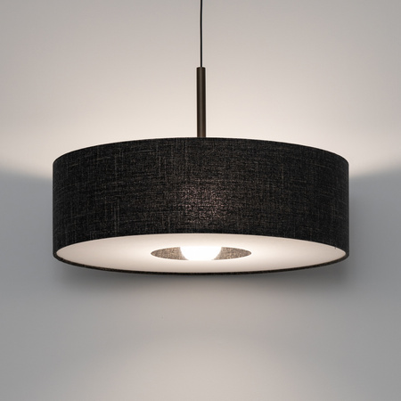 Lampa wisząca o średnicy 65cm z abażurem w kolorze czarny melanż 1xE27 AMARELA L Nowodvorski 11660