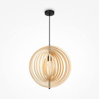 Designerska lampa wisząca kula z drewna – styl skandynawski Roots MOD197PL-01W1 Maytoni