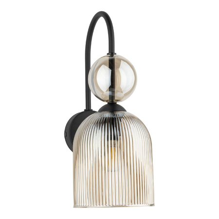 Kinkiet ze szklanym ryflowanym kloszem SOPHIA COGNAC 1XE14 Tk Lighting 11140