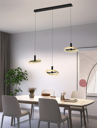 Lampa wisząca BREST potrójna na listwie LED Wofi Premium 7016-304 ze ściemniaczem